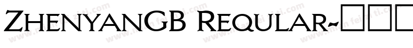 ZhenyanGB Reqular字体转换
